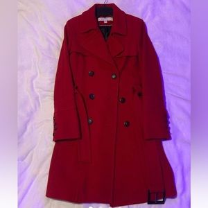 Cherry Red Peacoat